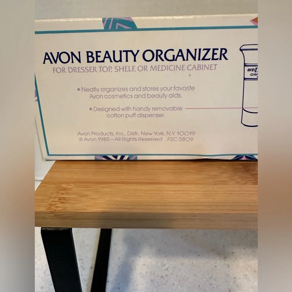 Vintage Avon Beauty Organizer White Bath Makeup Storage Unit Modern Design